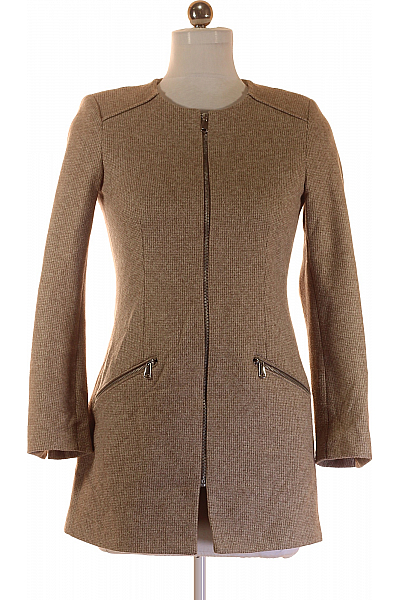 Dámský Kabát Béžový ZARA Vel. M Dámský Kabát Béžový ZARA Vel. M