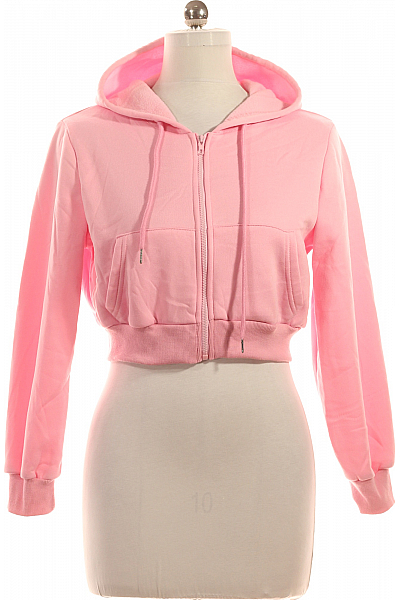 Dámská Mikina Rozepínací Růžová Shein Second Hand Vel. M