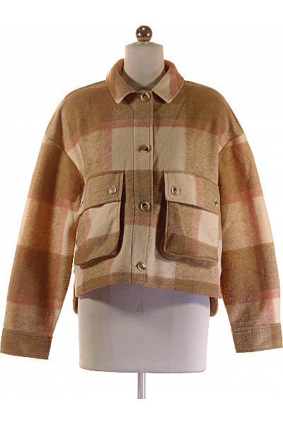 Krátký Dámský Kabát Barevný CLOCKHOUSE Second Hand Vel. 36 Krátký Dámský Kabát Barevný CLOCKHOUSE Second Hand Vel. 36