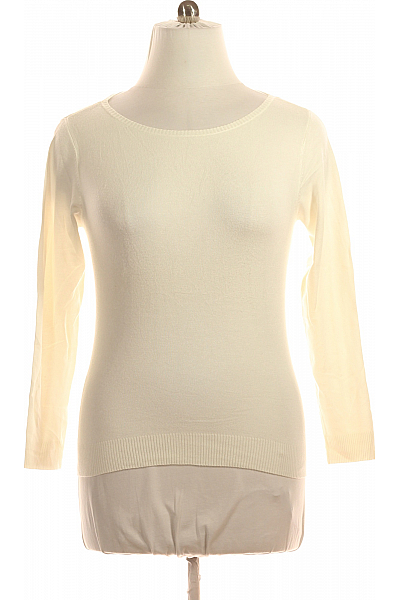 ZARA Dámský Pulovr Bílý Second Hand Vel.  L