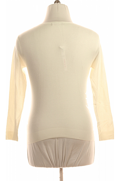 ZARA Dámský Pulovr Bílý Second hand Vel.  L