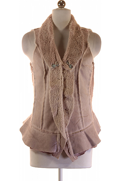 Kratká Dámská Vesta Růžová Vel. S Kratká Dámská Vesta Růžová Vel. S