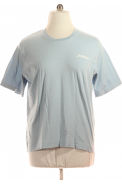 Pánské Tričko S Potiskem Modré JACK & JONES Vel. XL