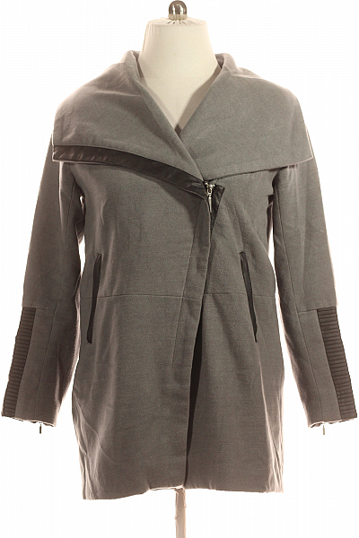 Krátký Dámský Kabát Šedý