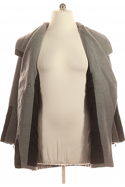 Krátký Dámský Kabát Šedý