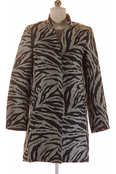 Dámský Kabát Černobílý Vel. 34 Dámský Kabát Černobílý Vel. 34