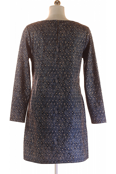 Gina  Šaty Pletené Modré Second hand Vel. 44/46