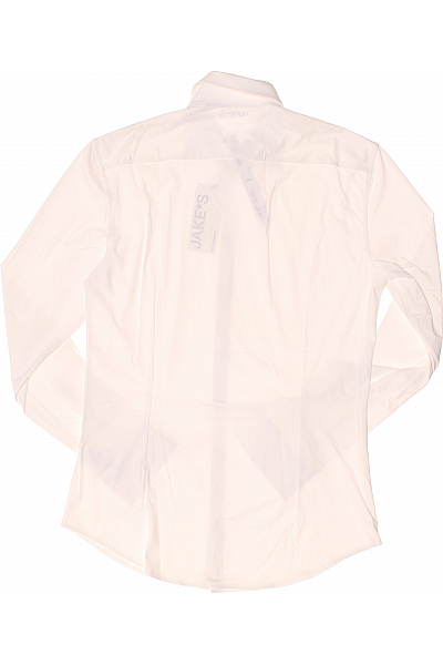 Jake*s Pánská Košile Jednobarevná Bílá Second hand Vel. 37/38