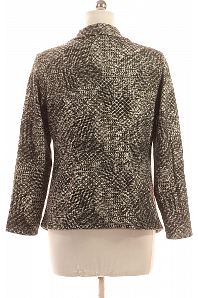 Teplé Dámské Sako Černobílé Sani Blu Second hand Vel. 40