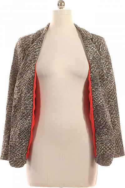 Teplé Dámské Sako Černobílé Sani Blu Second hand Vel. 40