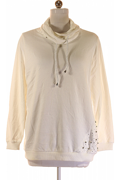 Dámská Mikina Bez Zapínání Bílá LAURA KENT Vel. 42 Dámská Mikina Bez Zapínání Bílá LAURA KENT Vel. 42