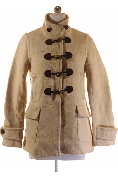 Krátký Dámský Kabát Vlněný Béžový BANANA REPUBLIC Vel. XS