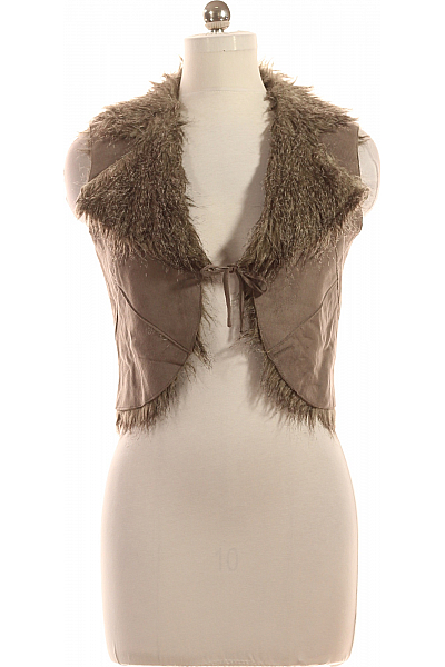 Kratká Dámská Vesta Šedá Second Hand Vel. M