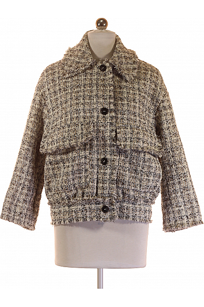 Krátký Dámský Kabát Barevný Vel.  XS Krátký Dámský Kabát Barevný Vel.  XS