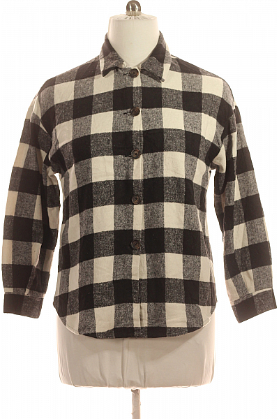 Dámský Kabát Černobílý Shein Vel. L