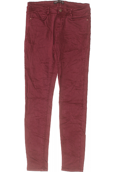 Dámské Džíny Vínová ZARA Second Hand Vel. 40