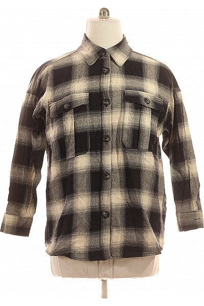 Krátký Dámský Kabát Černobílý Vel.  L