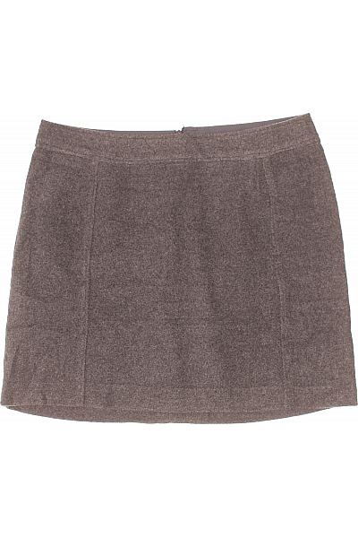 Sukně Vlněná Šedá Second Hand Vel. 42