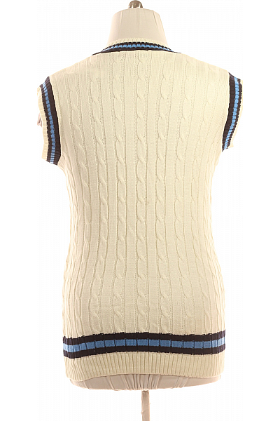 Pánská Pletená Vesta Bílá Vel. L