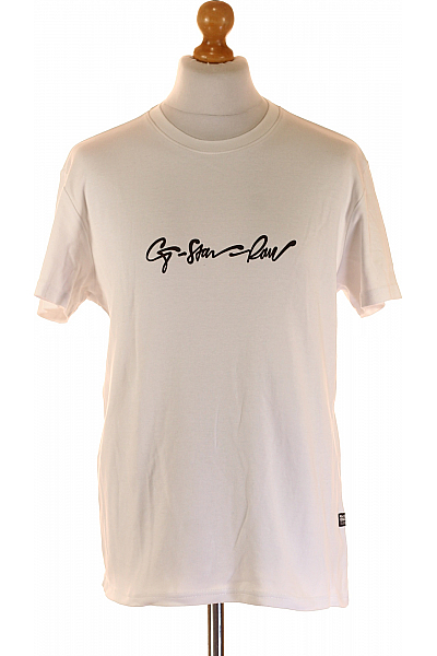 Pánské Tričko S Potiskem Bílé G-Star Vel. M