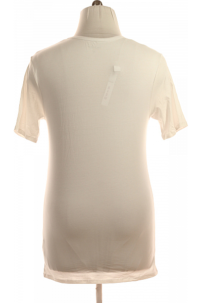 Jednoduché Pánské Tričko s Krátkým Rukávem Bavlněné Bílé MC NEAL