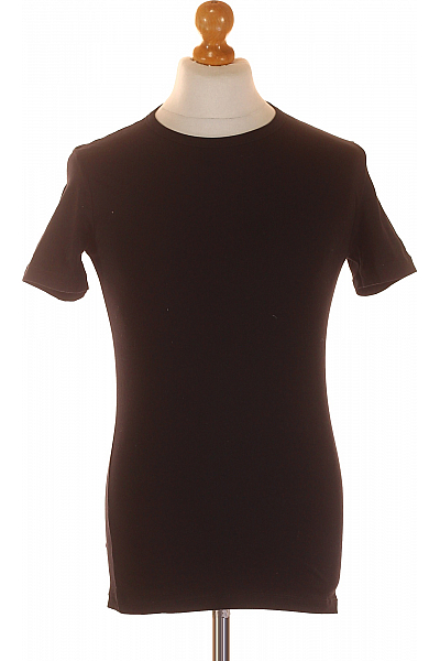 Jednoduché Pánské Tričko S Krátkým Rukávem Bavlněné Černé Hugo Boss