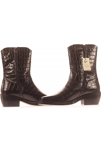 Scotch & Soda Dámské Kotníkové Boty Kožené Černé Vel.  38