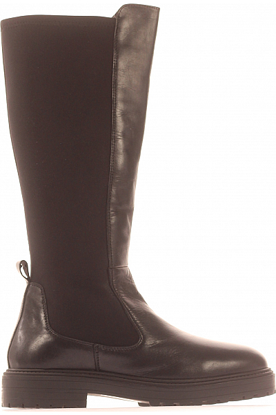 Dámské Kozačky Kožené Černé Vel.  40