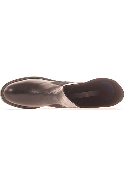 Dámské Kozačky Kožené Černé Vel.  40