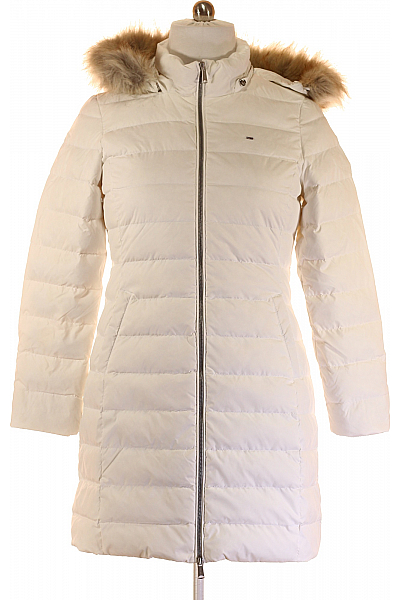 Zimní Dámská Bunda Bílá TOMMY HILFIGER Vel. L Zimní Dámská Bunda Bílá TOMMY HILFIGER Vel. L
