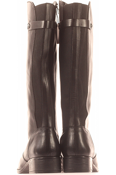 Dámské Kozačky Kožené Černé Vel.  44