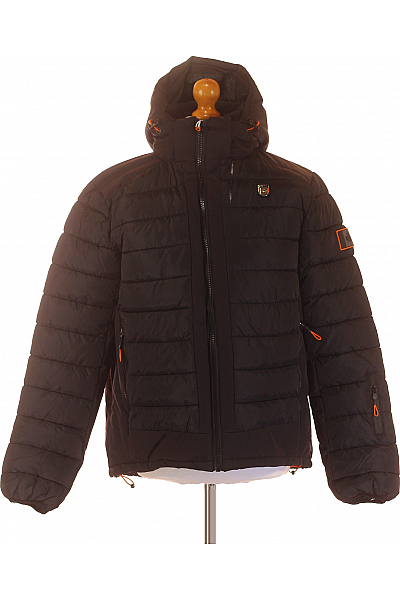 Prošívaná Pánská Bunda Černá Second Hand Vel. M