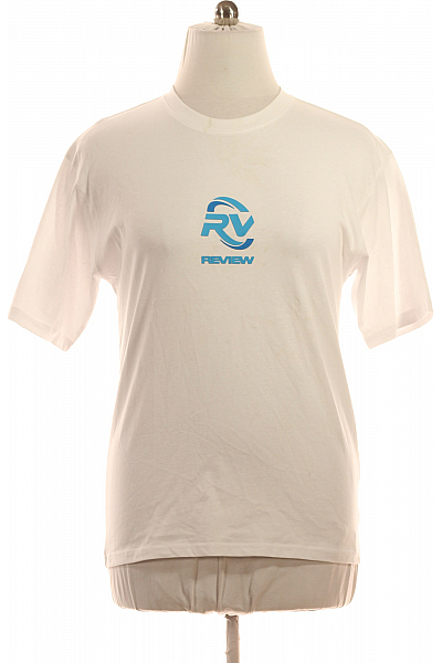 Pánské Tričko S Potiskem Bílé REVIEW Vel. M