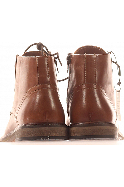 Pánské Kotníkové Boty Kožené Hnědé Vel. 42