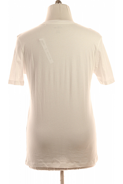 Pánské Tričko s Potiskem Bílé S.OLIVER Vel. L