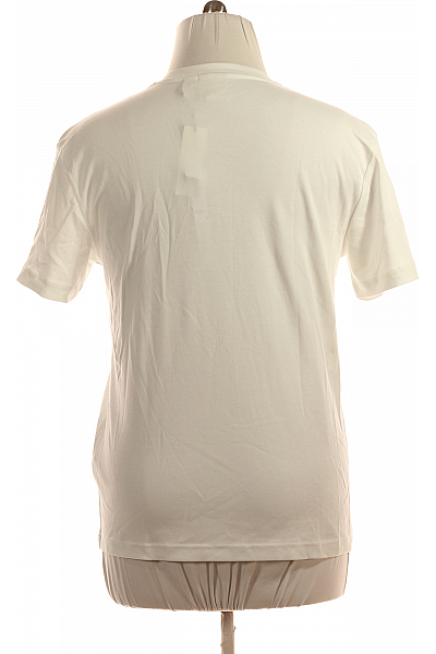 Calvin Klein Jednoduché Pánské Tričko s Krátkým Rukávem Bavlněné Bílé