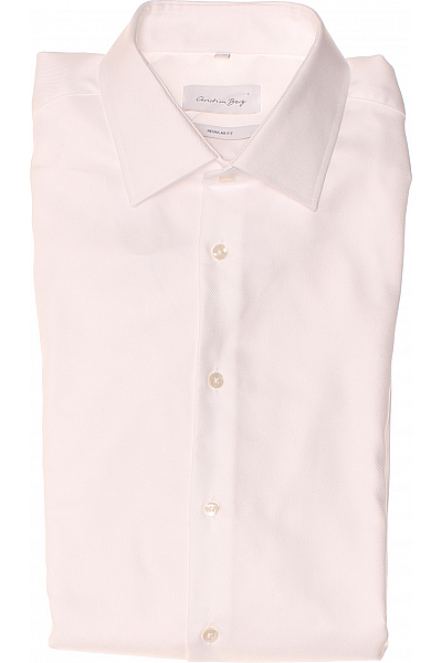 Christian Berg Pánská Košile Jednobarevná Bílá Vel. 41/42