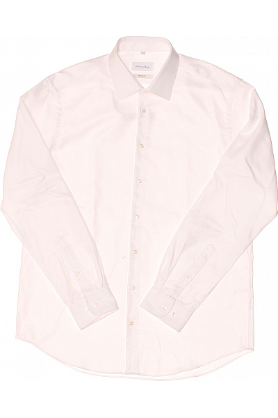 Christian Berg Pánská Košile Jednobarevná Bílá Vel. 41/42