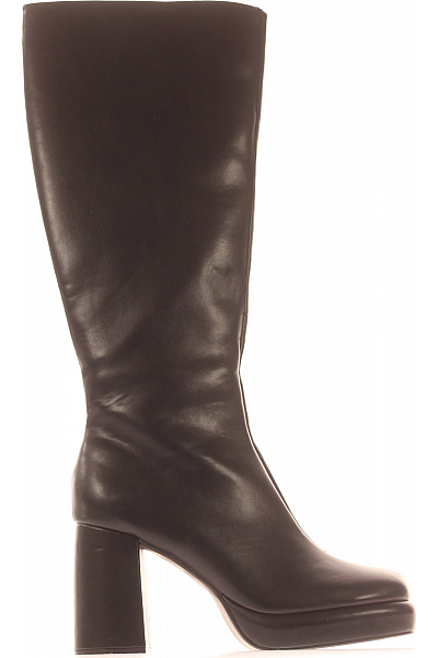 Dámské Kozačky Černé Outlet Vel.  41