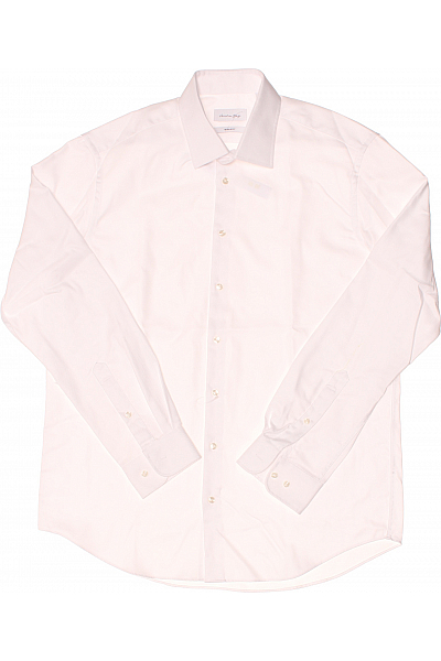 Pánská Košile Jednobarevná Bílá Christian Berg Vel. 41/42