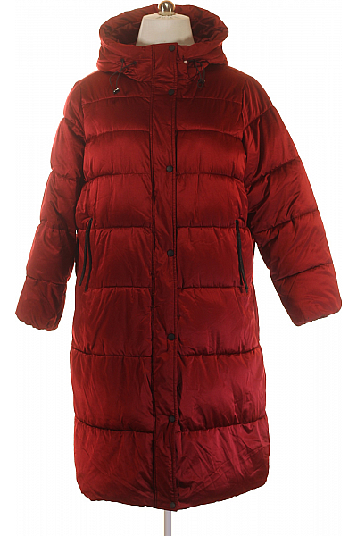 S.OLIVER Dámská Zimní Dlouhá Bunda Červená Vel. 46