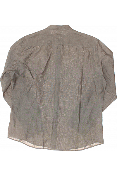 Pánská Košile Jednobarevná Lněná Zelená Jake*s Vel. L