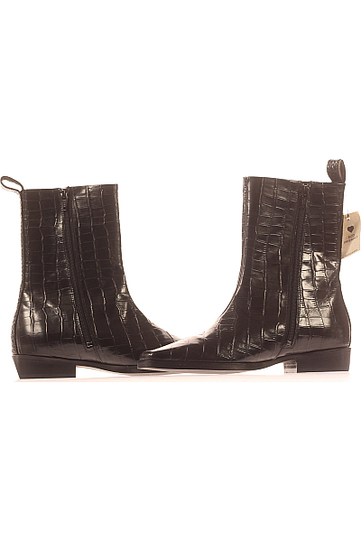 Dámské Kotníkové Boty Kožené Černé Scotch & Soda Vel. 37