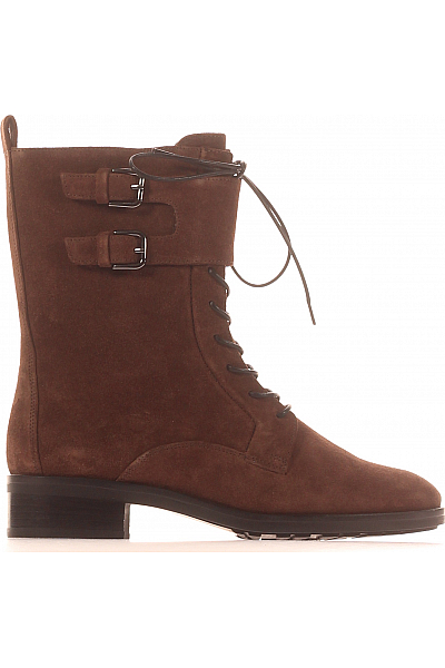 Hogl Dámské Boty Kožené Hnědé