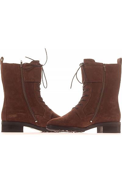 Hogl Dámské Boty Kožené Hnědé