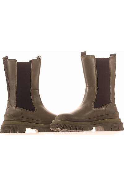 G-Star Dámské Kotníkové Boty Kožené Zelené Vel.  38