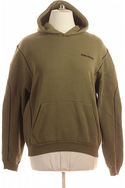 Pánská Mikina Zelená REVIEW Vel. L Pánská Mikina Zelená REVIEW Vel. L