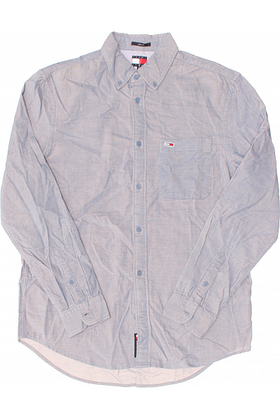 Pánská Košile Jednobarevná Modrá TOMMY HILFIGER Vel. M