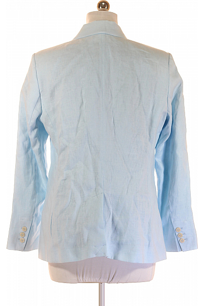 Letní Dámské Sako Lněné Modré MANGO Vel. 42