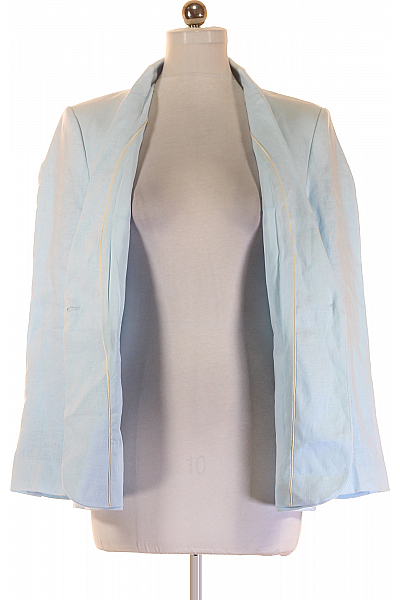 Letní Dámské Sako Lněné Modré MANGO Vel. 42